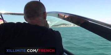 Hot anal sex with hot busty brunette on the yacht