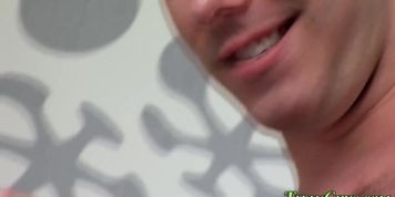 Ripped dude cum covered