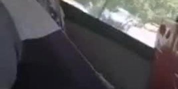 Guy flashes his big dick to a stranger on a city bus.