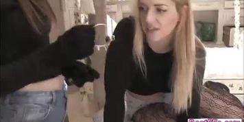 Hardcore licking and boobs sucking with naughty teens