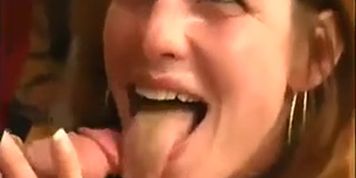 redhead amateur gives awesome blowjob