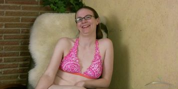 Aunt Judy's - Jen is introducing herself and her hairy pussy