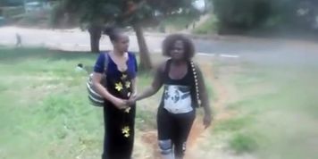 Delicious african lesbians exploring each other while no one is watching