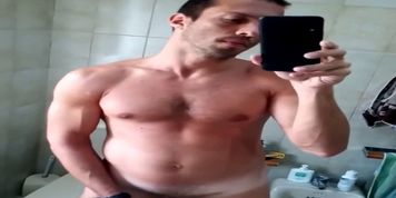 Jerking off in front of the mirror