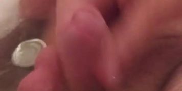 Bath tub cumshot pov handjob 
