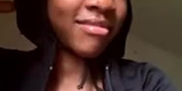 Flashing Sexy Ebony Teen