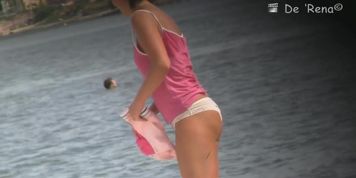 Voyeur beach nudity and topless show with hot girls