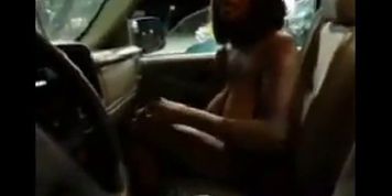 Old Black Woman Fuels Up Her Car Nude - video 1