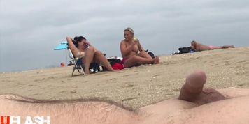 Beach Dickflash #17 With Cumshot And Mlifs Reaction
