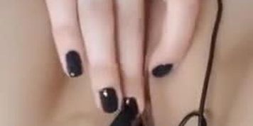 Teen with vibrator screw her pussy