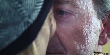 Old Man Dominated by sexy hot babe in old young femdom rough