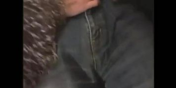 asian girl in fur coat gives a handjob in metro