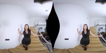 Asian PussyKat in naughty VR porn solo