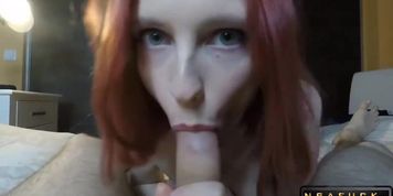 Sloppy Blowjob from Amateur Redhead Teen POV (Angie Lynx)