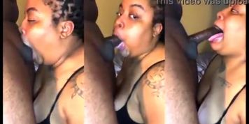 Bbw Ebony showing oral skills
