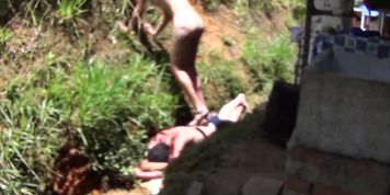 latina teen mistress trample slave outdoor