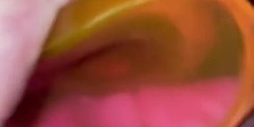 Playtime with chubby redhead fuckbuddy...gaping pink pussy hole!