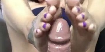 Megan footjob