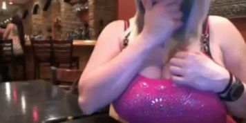 bunnys big booty and bouncy boobs in public (No shame)