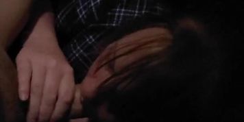 Buddy's girlfriend sucks my big cock while he's sleeping