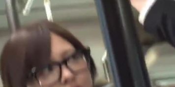Japanese school girl on bus
