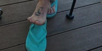Bar patio showing my feet off! (Pretty Toes)