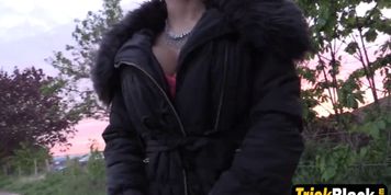 Ebony babe with big tits fulfills her cop fucking fantasy