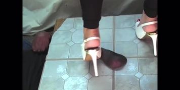Goddess in heels destroying dick & balls MUCKED UP JUNK 