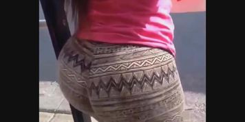 big fat ass brown spandex