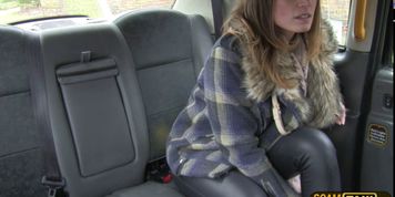 Damn kinky lady enjoys hot missionary position inside the cab