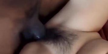 Asian hairy cunt in action with bad big cock