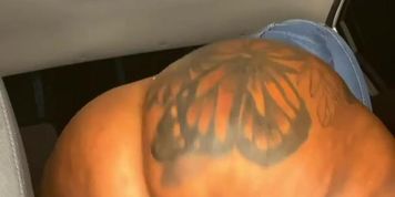 Fye Bottom riding dildo in car