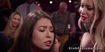 Lezdom strap on cock fucking orgy