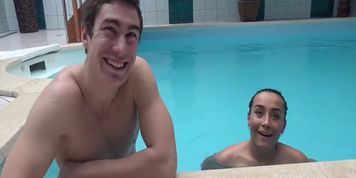 HUNT4K. Hottie wants to have fun in the pool so why pleases owner