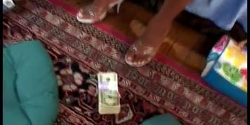 Sweet busty ebony teen tries a huge dick