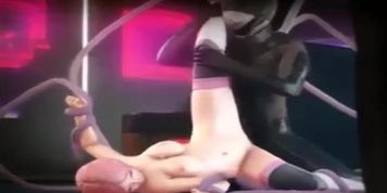 3d horny big tits animation screw by monster