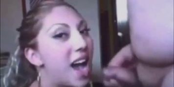 Curvy girl fuck and cum in mouth