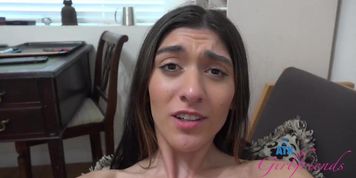 Aubry Babcock gets her nipples and pussy licked and gives a sloppy blowjob POV