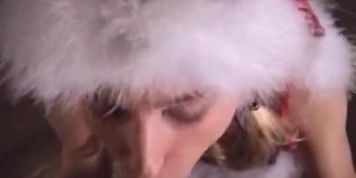 Heather gives a Christmas BJ (Heather Harmon)