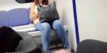 Cock Flash On Train