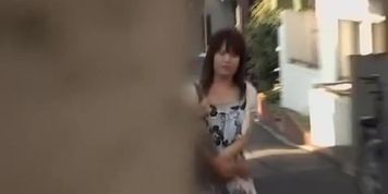 Street sharking of a cute Japanese girl wearing a dress