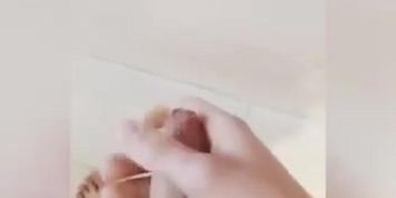 Trap makes cummies in the shower 