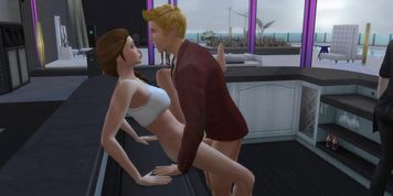Hot Couple Sneaks Behind Bar In Club For Some Sucking, Fucking (Sims 4 Sex)