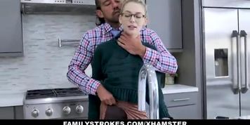 Teen gets fucked by Step-Father for dirty talking