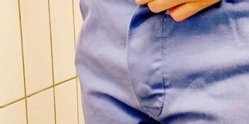 BBW popping button of way too tight pants (short vid)