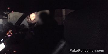 Fake cop bangs ebony stripper pov