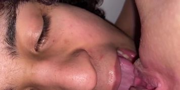 Daddy eating my pussy 
