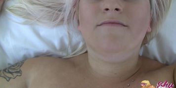 Chubby blonde PAWG Elsa gets her meaty pussy creampied!