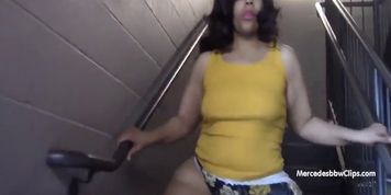 Bbw on stairs