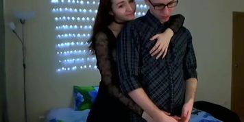 cute and her nerd webcam show